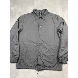Nike SB Jacket Mens Medium Gray Nike Shield Coach Windbreaker Skate Run Gym